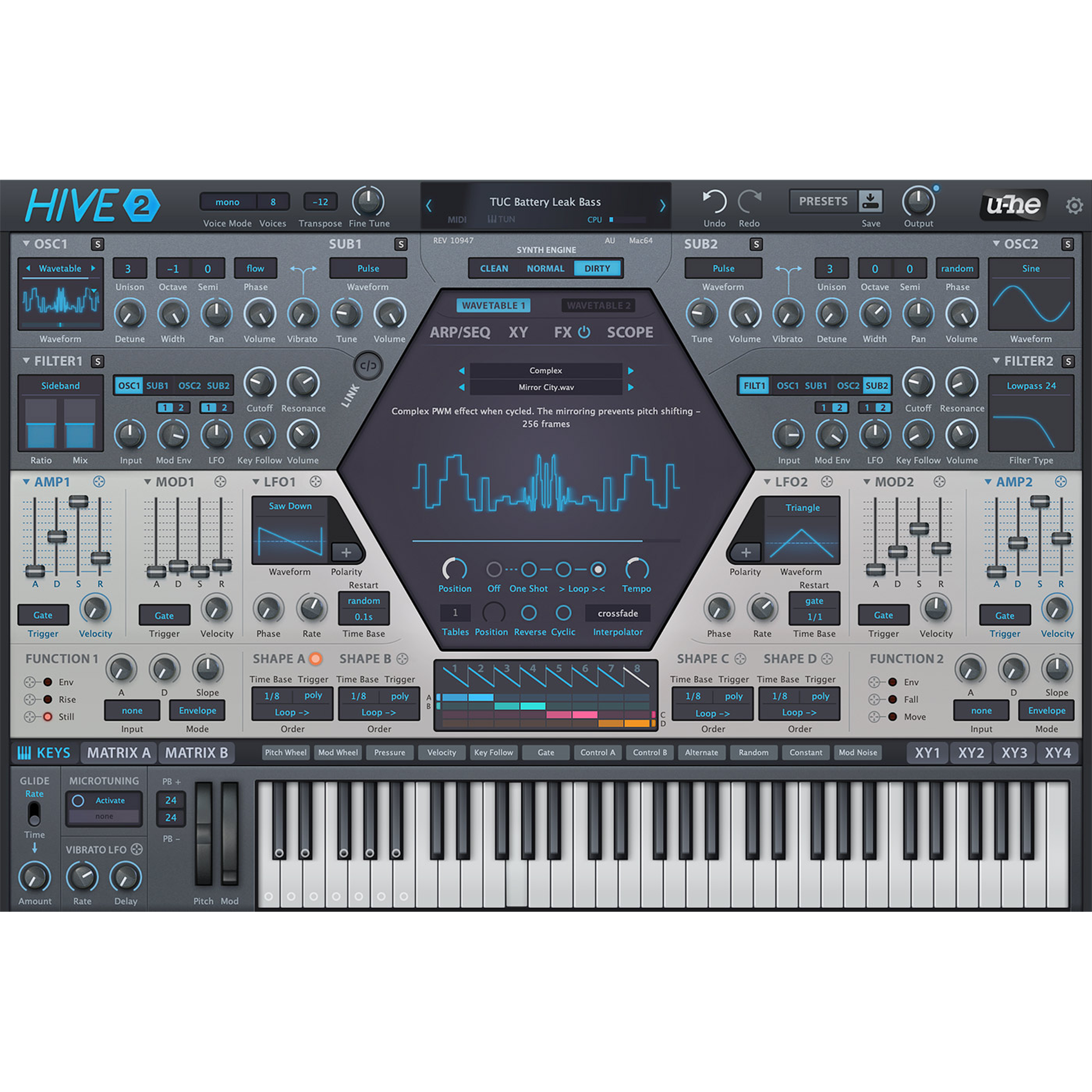 Hive 2 UI - Wavetable editor